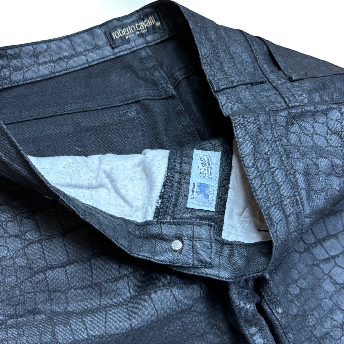 Roberto Cavalli early 2000's Crocodile Trousers
